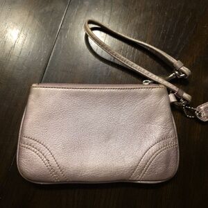 Coach Soho Metallic Leather Wristlet